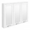 Keswick White 900mm Traditional Wall Hung 3 Door Mirror Cabinet