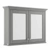 Old London 1050mm Mirror Cabinet - Storm Grey - LON217 -Bathroom Mirrors Shop LON217 P
