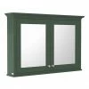 Old London 1050mm Mirror Cabinet - Hunter Green - LON817 -Bathroom Mirrors Shop LON817 P