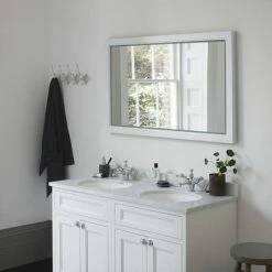 Burlington Framed 120 Mirror with LED Illumination - Sand 3 Burlington Framed 120 Mirror with LED Illumination - Sand -Bathroom Mirrors Shop M12MW D1N 460 1