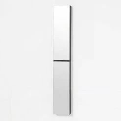 1622mm Slimline Tall Mirror Cabinet Dark Oak