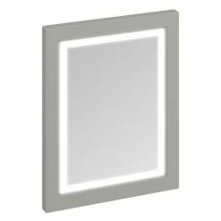 Burlington Framed 60 Mirror with LED Illumination - Dark Olive