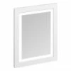 Burlington Framed 60 Mirror with LED Illumination - Matt White -Bathroom Mirrors Shop M6MW P