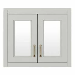 Chatsworth 690mm Grey 2-Door Mirror Cabinet -Bathroom Mirrors Shop MCABGRY n d2 460