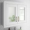 Chatsworth 690mm White 2-Door Mirror Cabinet -Bathroom Mirrors Shop MCABWHT n p