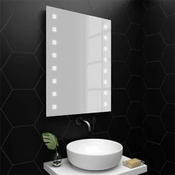 Toreno 800x600mm LED Illuminated Mirror inc. Touch Sensor, Anti-Fog & Shaving Socket