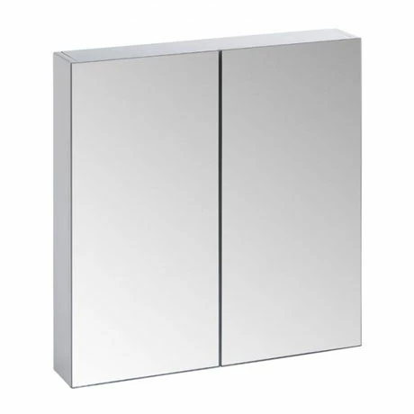 OB60W_P.jpg Tavistock Observe Double Door Mirror Cabinet - Gloss White -Bathroom Mirrors Shop OB60W P