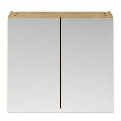 Brooklyn 800mm Natural Oak Bathroom Mirror Cabinet - 2 Door -Bathroom Mirrors Shop OFF319 d2 460