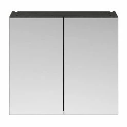 Brooklyn 800mm Hacienda Black Bathroom Mirror Cabinet - 2 Door -Bathroom Mirrors Shop OFF619 d2 460