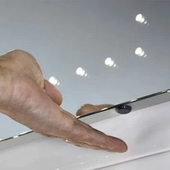 Sensio Bronte 800 x 600mm LED Border Mirror with Demister Pad - SE30576C0.1 -Bathroom Mirrors Shop SE30516C0 D1 460 2