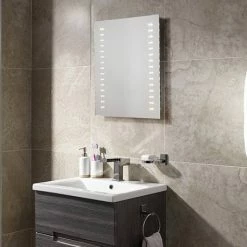 Sensio Skye LED Mirror with Demister Pad - SE30536C0 -Bathroom Mirrors Shop SE30536C0 D2 460