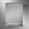 Sensio Nyla LED Mirror with Integrated Glass Shelf, Demister Pad & Shaving Socket - SE30566C0.1 -Bathroom Mirrors Shop SE30566C01 P