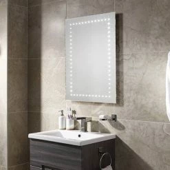 Sensio Bronte 800 x 600mm LED Border Mirror with Demister Pad - SE30576C0.1 -Bathroom Mirrors Shop SE30576C01 D2 460