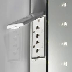 Sensio Nyla LED Mirror with Integrated Glass Shelf, Demister Pad & Shaving Socket - SE30566C0.1 -Bathroom Mirrors Shop SE30696C0.1 D3 460 1