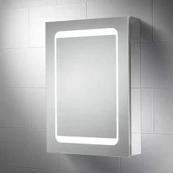 Sensio Belle Dual-Lit LED Mirror Cabinet with Demister Pad & Shaving Socket - SE30796C0