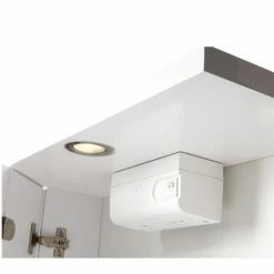 Croydex Shire 2 Door Mirror Cabinet with Light & Shaver Socket - White - WC267222E -Bathroom Mirrors Shop SHIRE MIRROR CAB VERY LARGE ALT 375