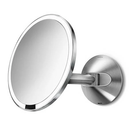 ST3002_P.jpg Simplehuman Rechargeable Wall Mounted 20cm Cosmetic Sensor Mirror - ST3002 -Bathroom Mirrors Shop ST3002 P
