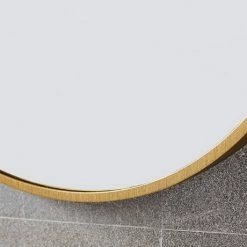 Arezzo Brushed Brass 500 x 800mm Capsule Mirror -Bathroom Mirrors Shop VEN5080BB D2 460