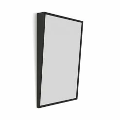 Venice Matt Black 500 x 800mm Angled Mirror