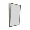Venice Brushed Stainless Steel 500 x 800mm Angled Mirror -Bathroom Mirrors Shop VEN5080SS P