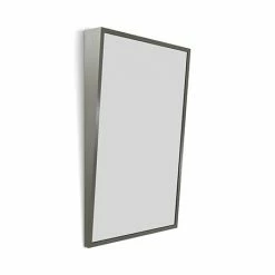 Venice Brushed Stainless Steel 500 x 800mm Angled Mirror