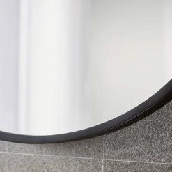 Arezzo Matt Black 500 x 800mm Capsule Mirror -Bathroom Mirrors Shop VEN58CMB D2 460