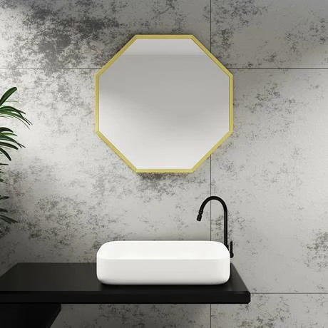 VEN6OCBB_D1_460.jpg Arezzo Brushed Brass 600mm Octagon Mirror -Bathroom Mirrors Shop VEN6OCBB D1 460