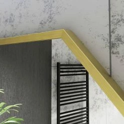 Arezzo Brushed Brass 600mm Octagon Mirror 5 Arezzo Brushed Brass 600mm Octagon Mirror -Bathroom Mirrors Shop VEN6OCBB D3 460