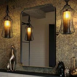 Venice Black Frame 500 x 750mm Rectangular Mirror 5 Venice Black Frame 500 x 750mm Rectangular Mirror -Bathroom Mirrors Shop VENBF5075 D4 460