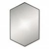 Venice Black 500 x 750mm Hexagonal Mirror