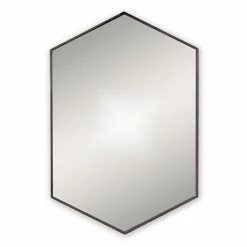 Venice Black 500 x 750mm Hexagonal Mirror