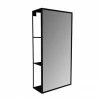 Venice Black 300 x 600mm Mirror with Open Shelves