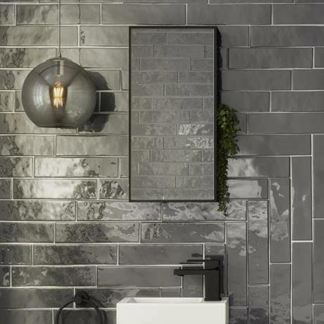 VENMIR3060_d3_460.jpg Venice Black 300 x 600mm Mirror with Open Shelves -Bathroom Mirrors Shop VENMIR3060 d3 460