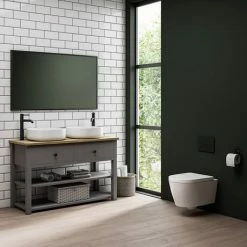 Venice Black 1200 x 700mm Rectangular Mirror -Bathroom Mirrors Shop VENR1270BLK d3 460