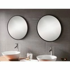 Venice Black 800mm Round Mirror -Bathroom Mirrors Shop VENR60BLK D2 460 1