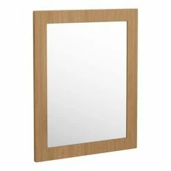 Valencia Naturale Oak Effect Framed Mirror 550 x 700mm 4 Valencia Naturale Oak Effect Framed Mirror 550 x 700mm -Bathroom Mirrors Shop VNAT55M d2 460