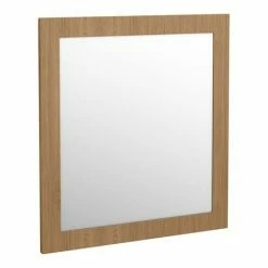 Valencia Naturale Oak Effect Framed Mirror 650 x 700mm -Bathroom Mirrors Shop VNAT65M d2 460