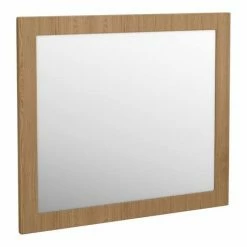 Valencia Naturale Oak Effect Framed Mirror 800 x 700mm -Bathroom Mirrors Shop VNAT80M d2 460
