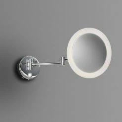 Venice Chrome Round 3x Magnifying LED Cosmetic Mirror 4 Venice Chrome Round 3x Magnifying LED Cosmetic Mirror -Bathroom Mirrors Shop VNCMRND D2 460