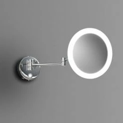 Venice Chrome Round 3x Magnifying LED Cosmetic Mirror 5 Venice Chrome Round 3x Magnifying LED Cosmetic Mirror -Bathroom Mirrors Shop VNCMRND D3 460