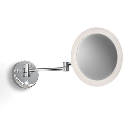 VNCMRND_P.jpg Venice Chrome Round 3x Magnifying LED Cosmetic Mirror -Bathroom Mirrors Shop VNCMRND P