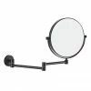 Venice Matt Black 5x Magnifying Cosmetic Mirror with Round Wall Plate -Bathroom Mirrors Shop VNCMRNMB P