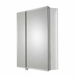 Croydex Newton Double Door Bi-View Mirror Cabinet with FlexiFix - WC102069