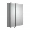 Croydex Wellington Double Door Bi-View White Steel Mirror Cabinet with FlexiFix - WC102122