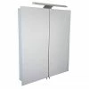 Croydex Sudbury Hang N Lock Double Door Illuminated Mirror Cabinet with Shaver Socket 700 x 600mm - WC147069E