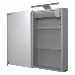 Croydex Madison Hang N Lock Single Door Illuminated Mirror Cabinet with Shaver Socket 700 x 500mm - WC147369E -Bathroom Mirrors Shop WC147369E D3N 460