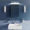 Croydex Jefferson Hang N Lock Single Door Illuminated Mirror Cabinet with Shaver Socket 700 x 400mm - WC147769E -Bathroom Mirrors Shop WC147769E med