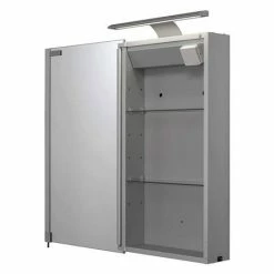 Croydex Jefferson Hang N Lock Single Door Illuminated Mirror Cabinet with Shaver Socket 700 x 400mm - WC147769E -Bathroom Mirrors Shop WC147769E D3N 460