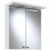 Croydex Shire 2 Door Mirror Cabinet with Light & Shaver Socket - White - WC267222E -Bathroom Mirrors Shop WC266222E P