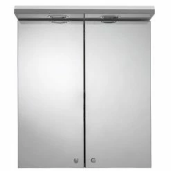 Croydex Shire 2 Door Mirror Cabinet with Light & Shaver Socket - White - WC267222E -Bathroom Mirrors Shop WC267222E ai2 460